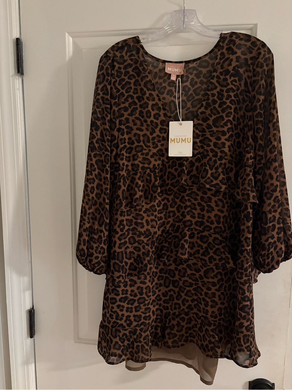 Show Me Your Mumu - Fleetwood Mini Dress - S / Leopard Latte